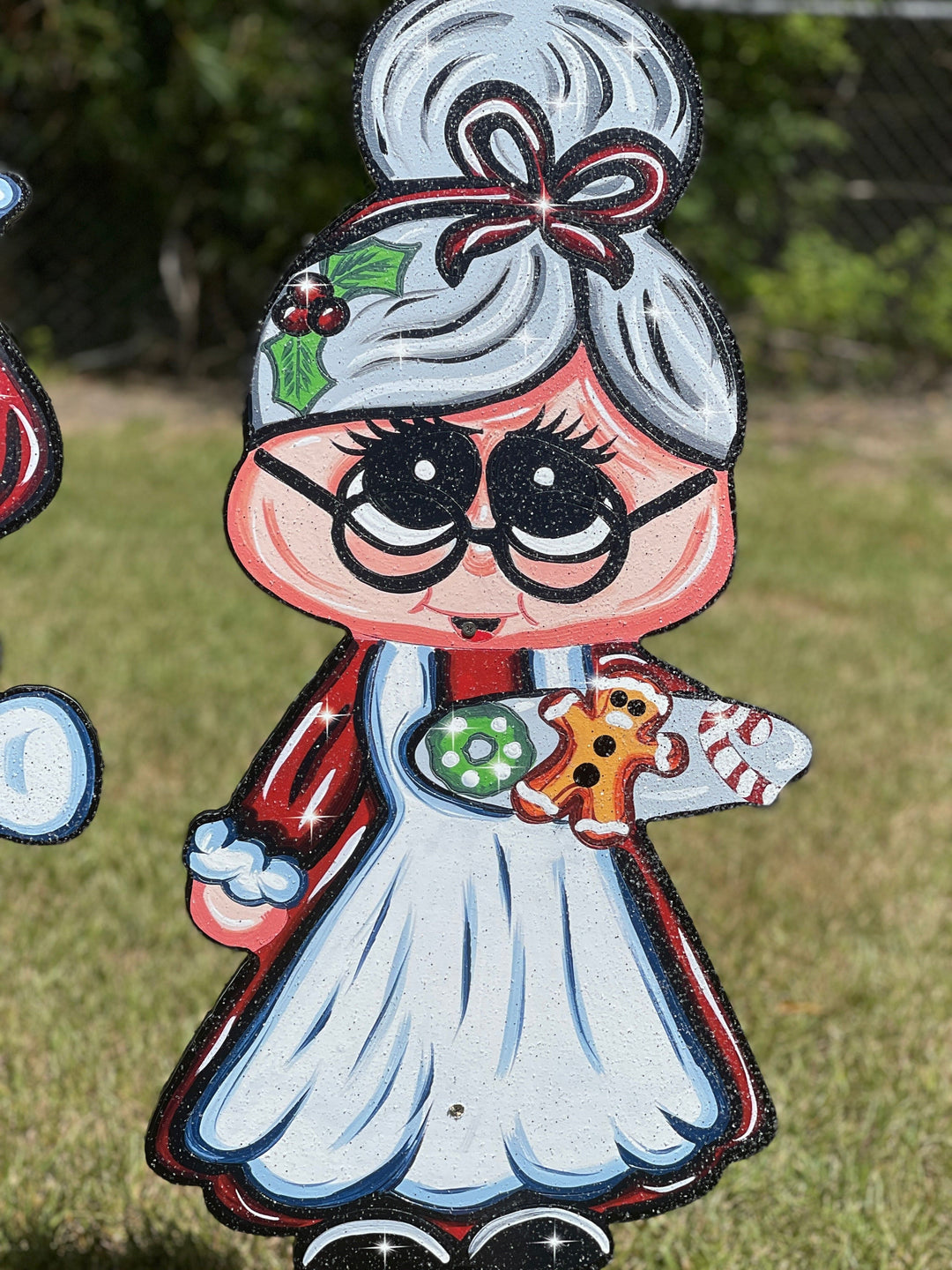 Christmas Santa clause with Mrs Clause yard art decor