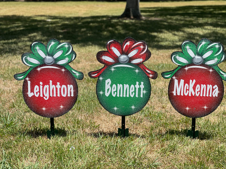 Personalized Christmas Ornaments yard Art Decor