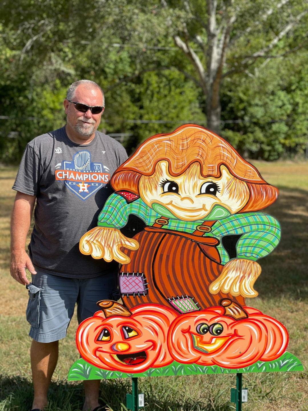 Fall Scarecrow Yard Art Decorations