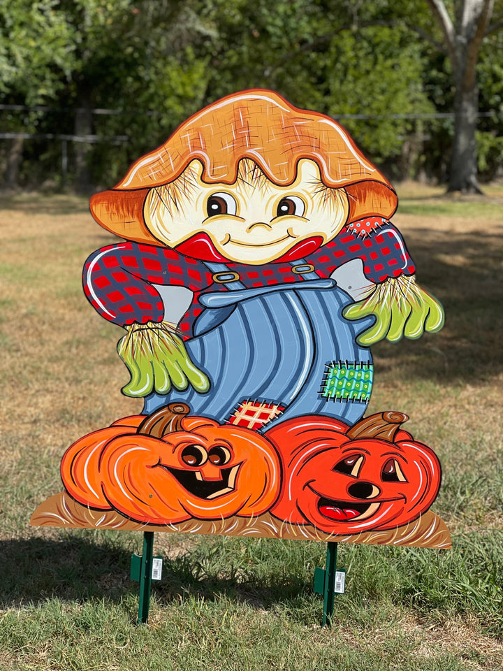 Fall Scarecrow Yard Art Decorations