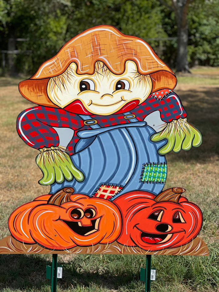 Fall Scarecrow Yard Art Decorations