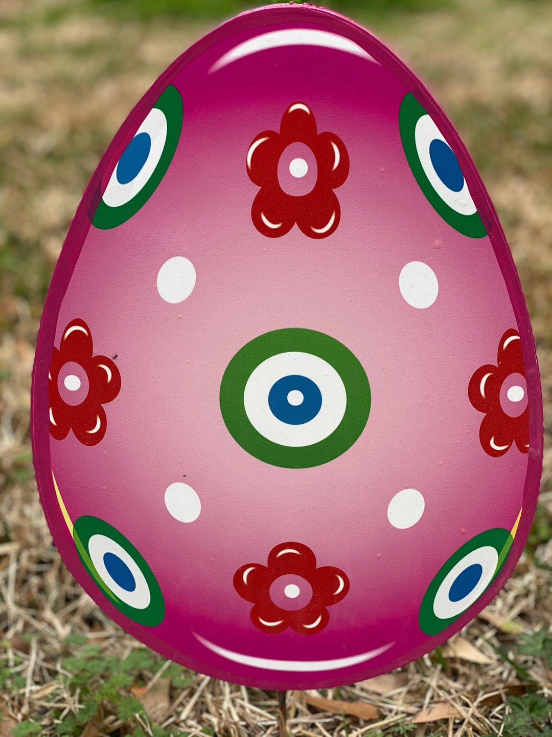 Happy Easter Round Sign Outdoor Decoration