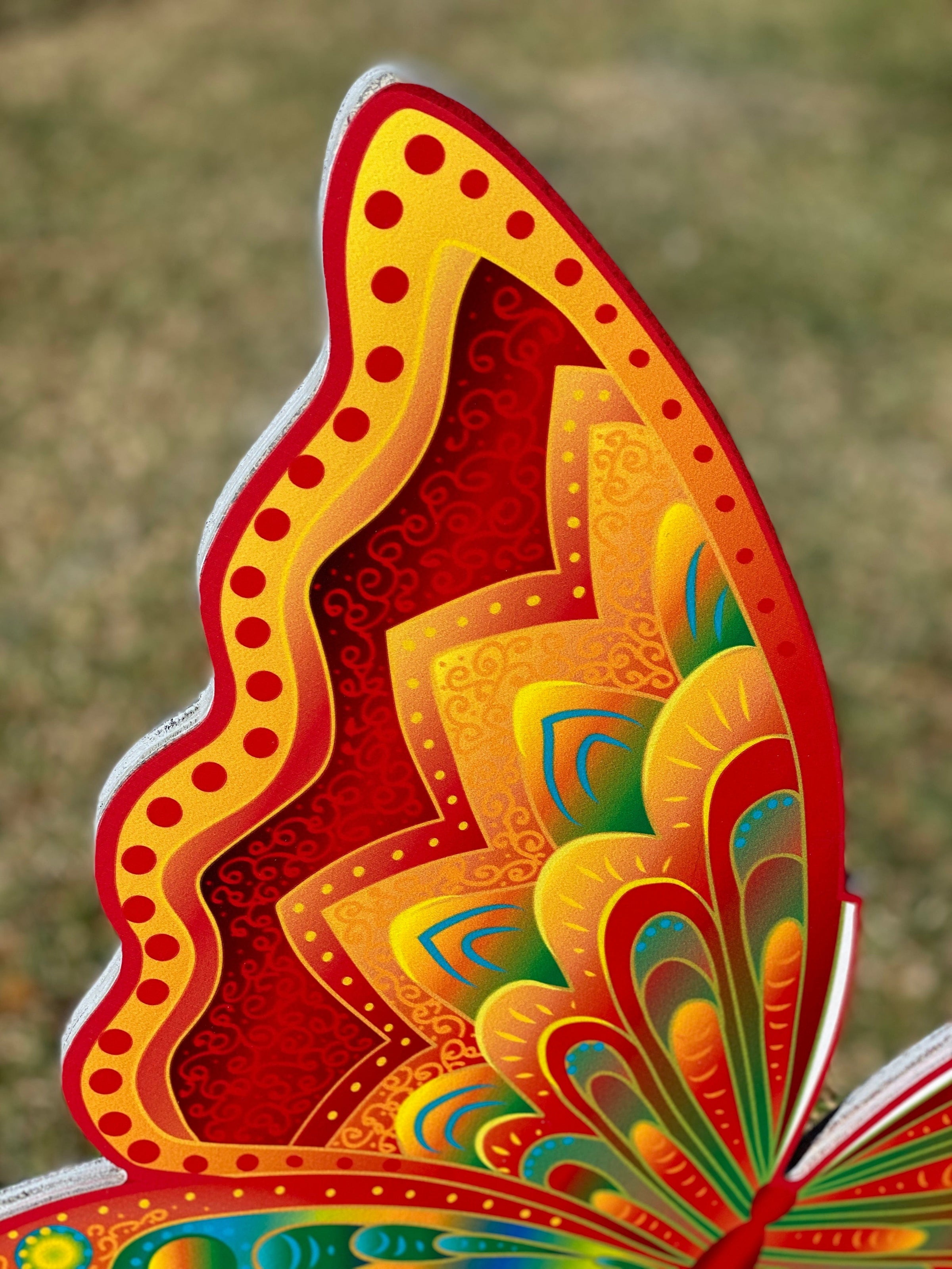 Wing of the butterfly yard art sign. Decorative lawn signs for sale at Yard Art Decor and More. 