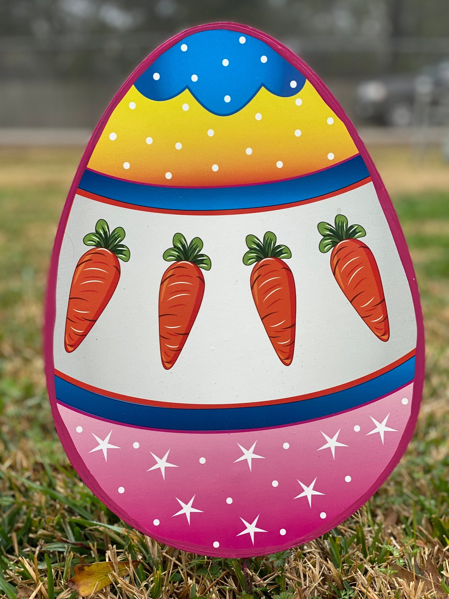 Chick Sits In A Easter Basket Sign Outdoor Decoration