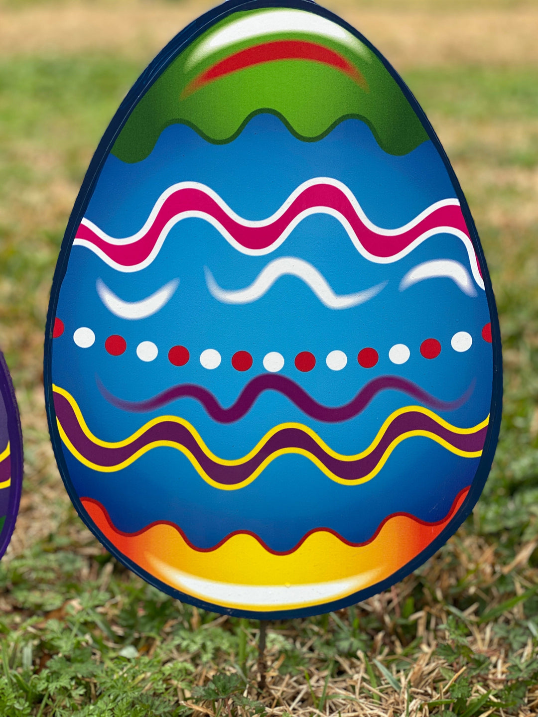 Happy Easter Bunny Tag Sign Outdoor Decoration