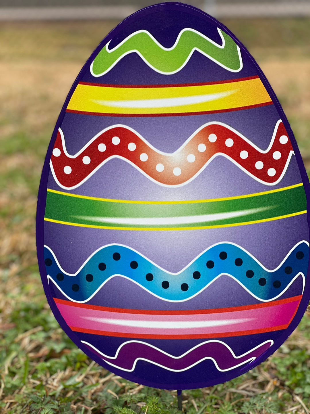 Easter He is Risen Round Sign Outdoor Decoration