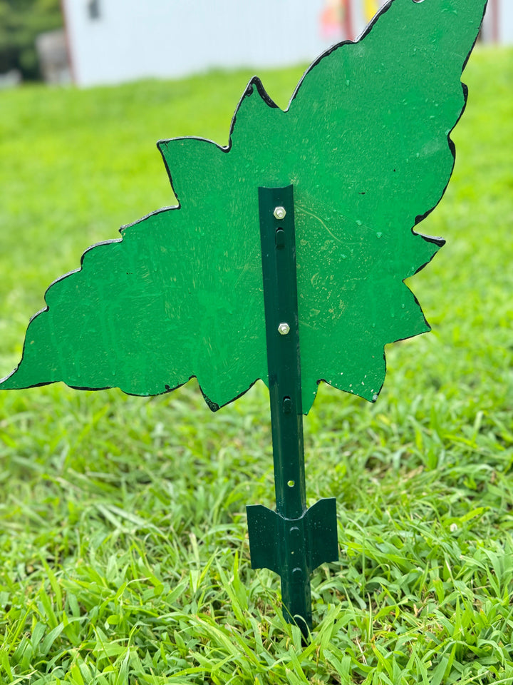 Sunflower with Leaves Sign Outdoor Decoration
