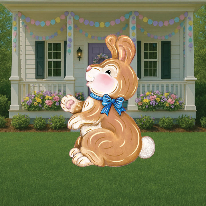 Easter Bunny Looking Up to the Sky Outdoor Decoration
