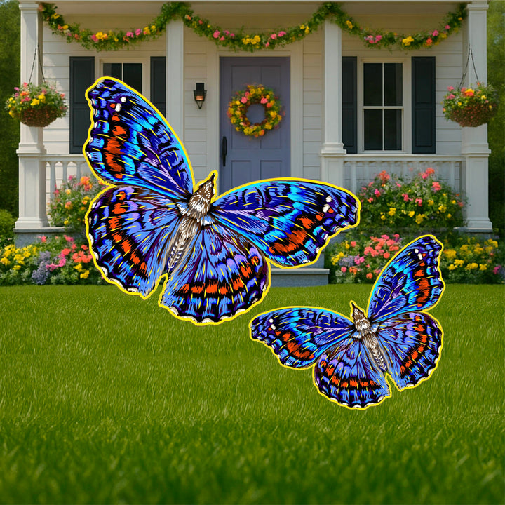 Beautiful Bright Blue Butterfly yard sign