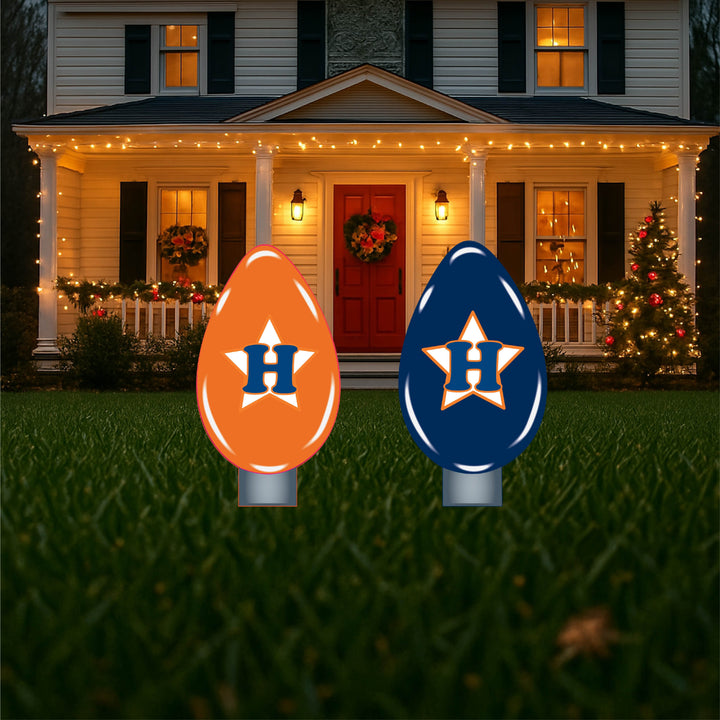 Houston Christmas C9 Bulbs Yard Art