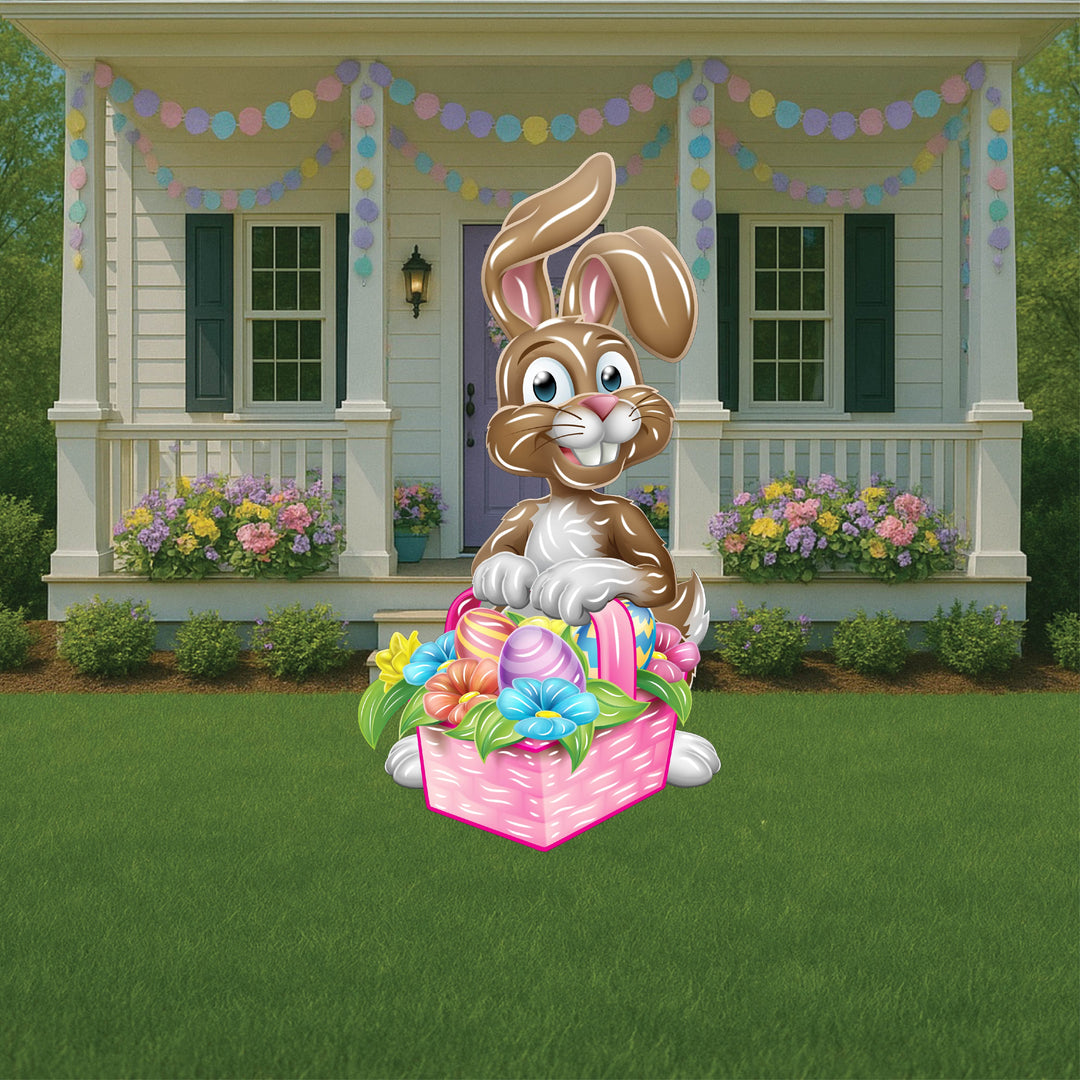 Easter Bunny with Basket of Eggs