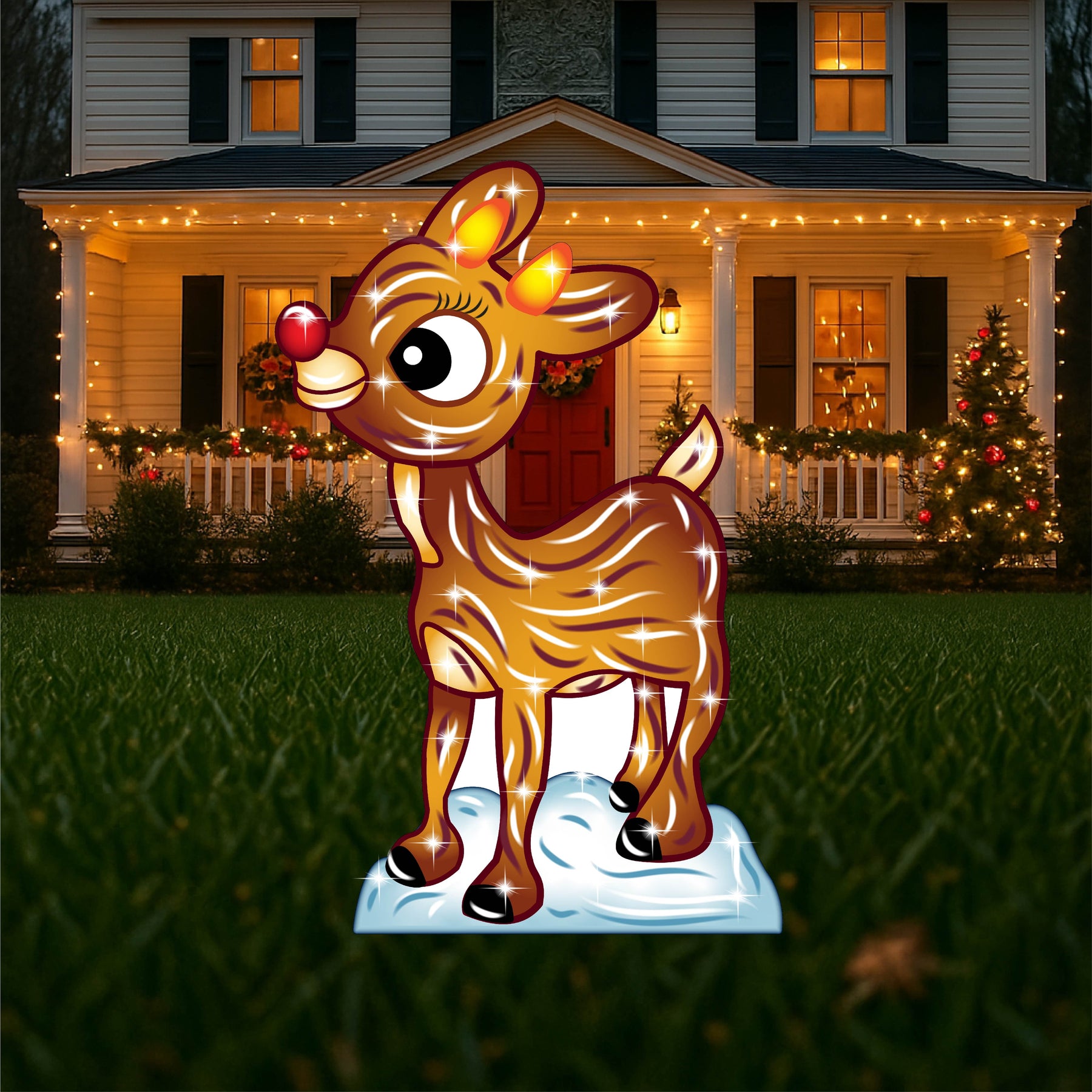 Christmas Rudolph Outdoor Holiday Decoration – Yard Art Decor and More