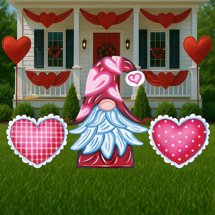 Valentine Red Gnome Heart Hat