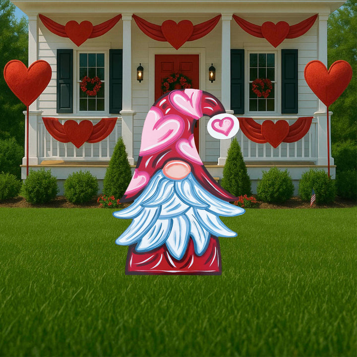 Valentine Red Gnome Heart Hat
