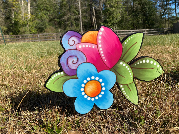 Colorful Flower Cluster Outdoor Decoration