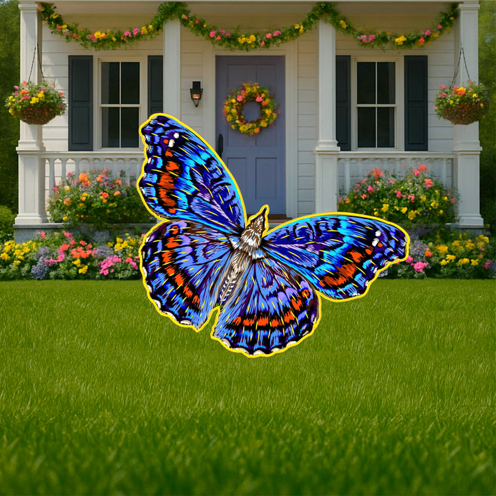 Beautiful Bright Blue Butterfly yard sign