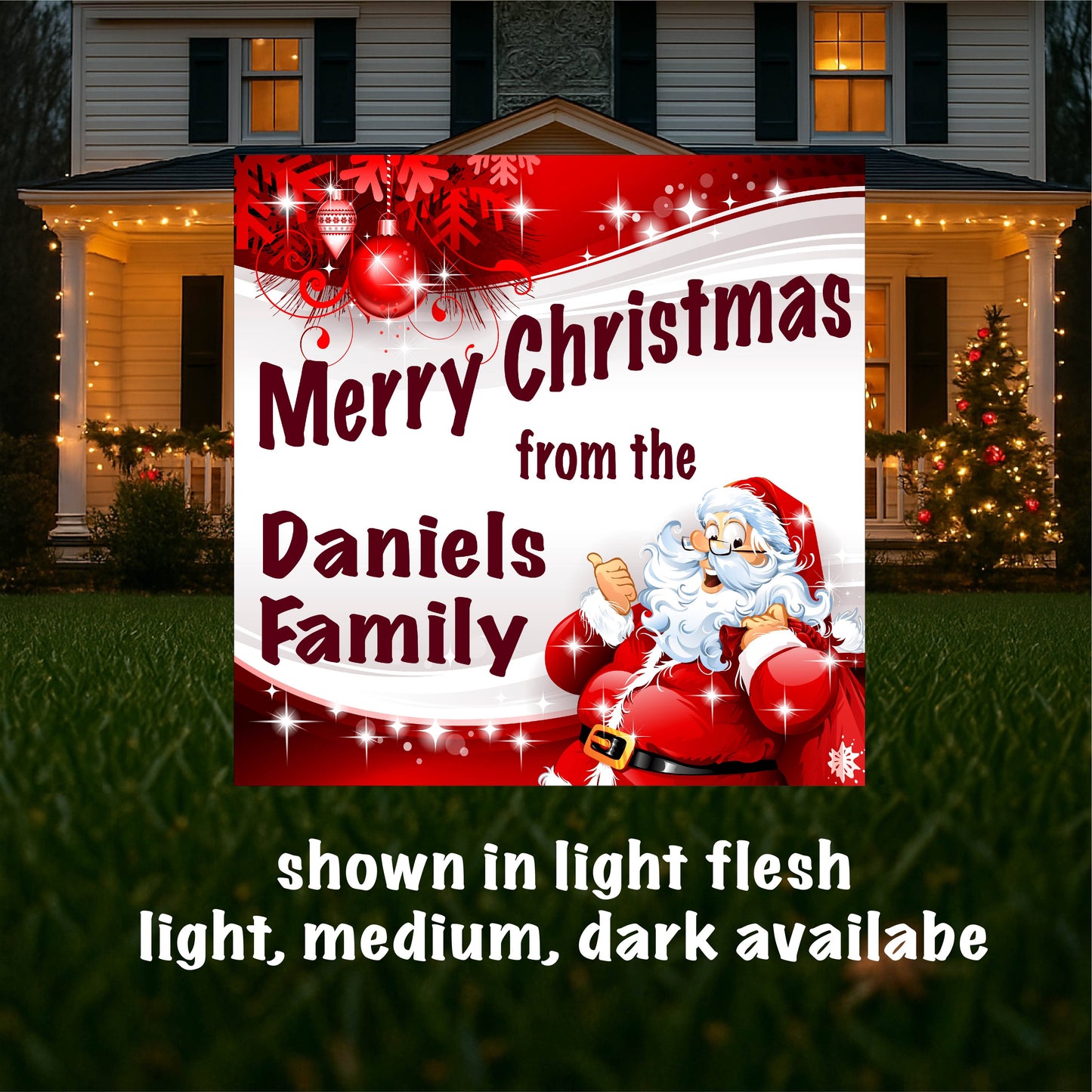Personalized  Merry Christmas Sign