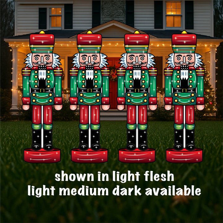 Nutcracker Soldier Wooden Yard Decor – Outdoor Christmas Lawn Sign