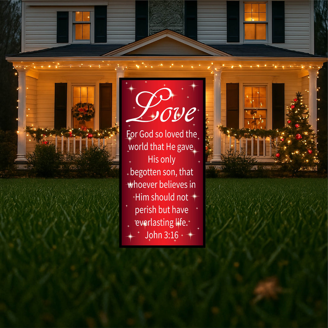 Christmas Bible Verse Signs Yard Art Decoration