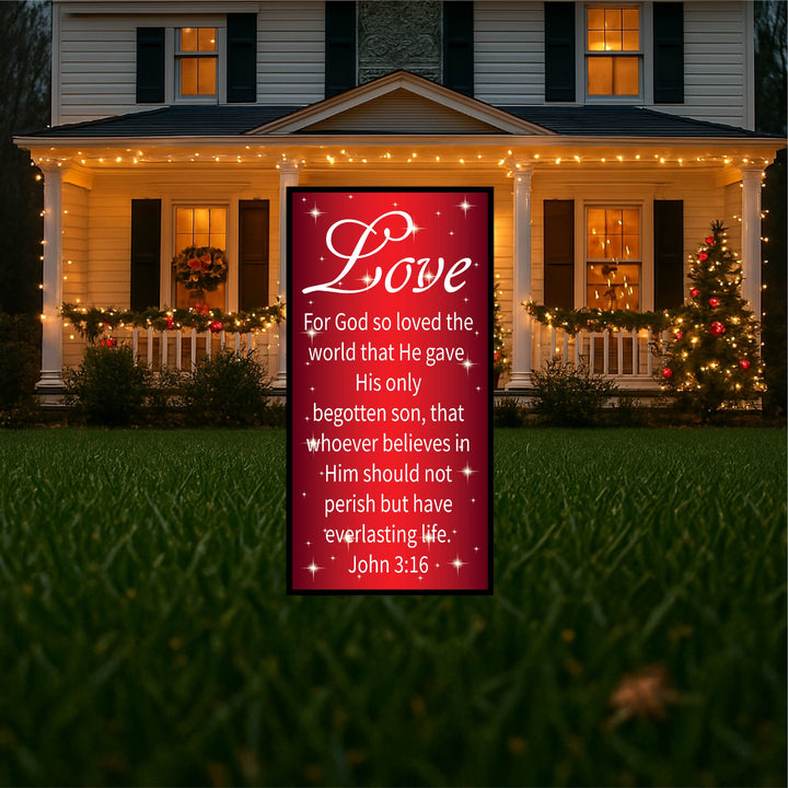 Christmas Bible Verse Signs Yard Art Decoration