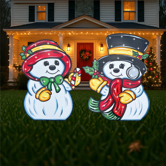 Snowman Ma and Pa 2pc Set