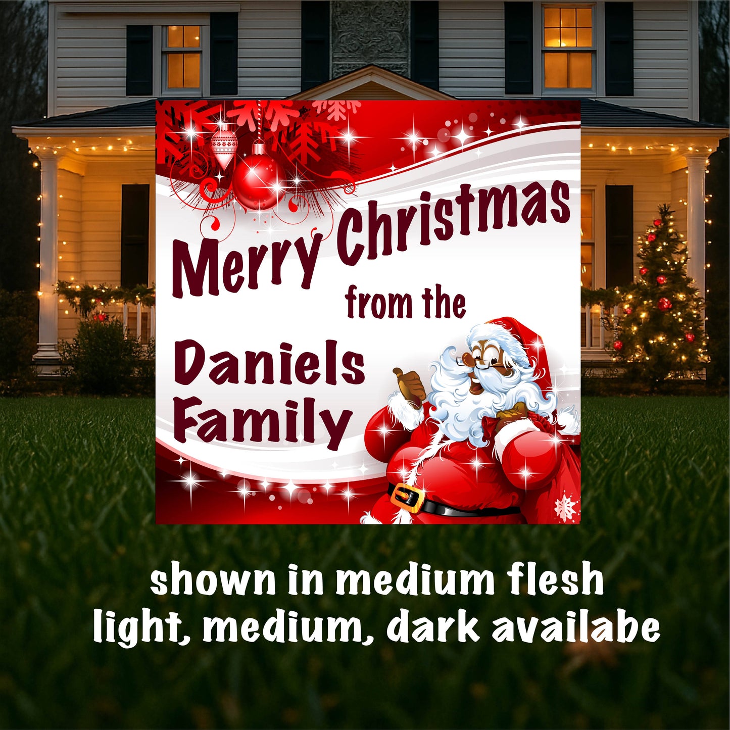 Personalized  Merry Christmas Sign