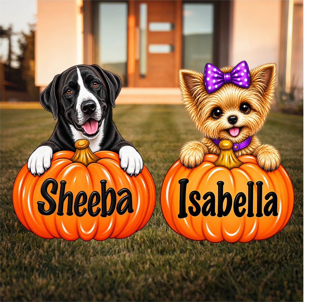 personalized pet pumpkin fall signs

