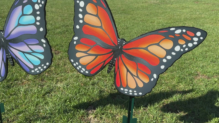 Monarch Butterfly Yard Art Signs