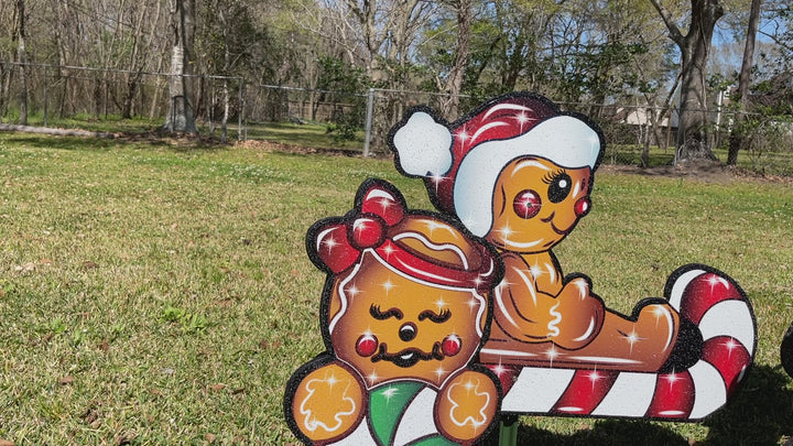 Christmas Yard Art Bake Shop House with Ma,Pa, Kids , and babies-12PC Set