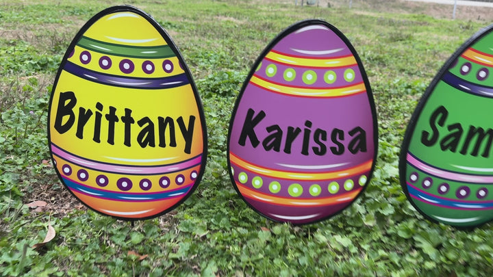 Easter Yard Art-Easter eggs personalized