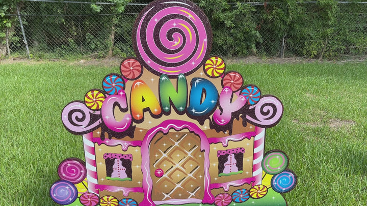 Christmas Candy House Yard Art Decoration