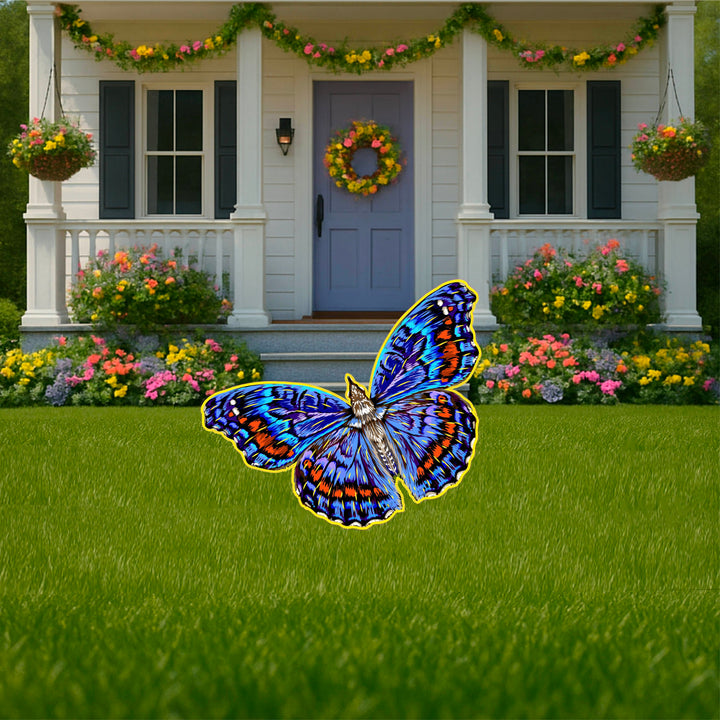 Beautiful Bright Blue Butterfly yard sign