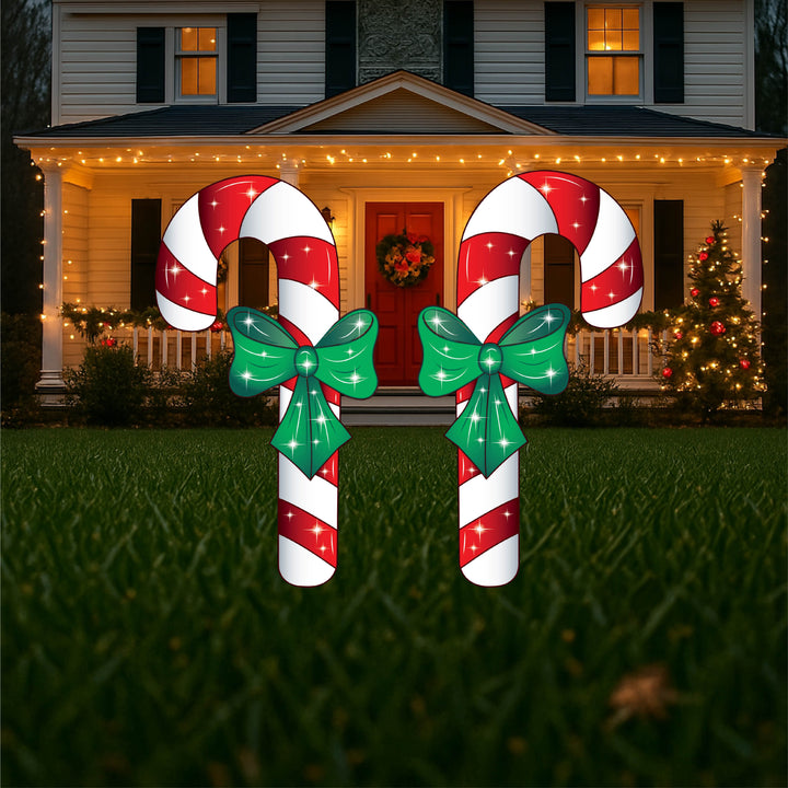 Christmas Candy Canes Yard Art Decor