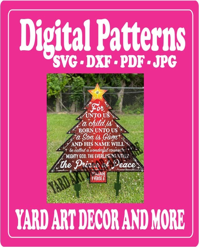 Christmas Prince of Peace Yard Art Digital Template