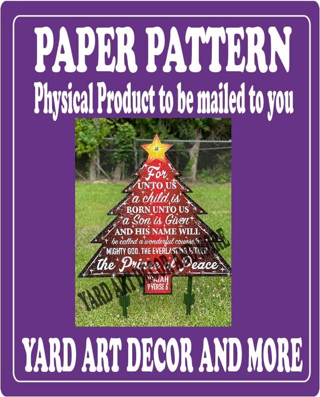 Christmas Prince of Peace Yard Art Paper Pattern