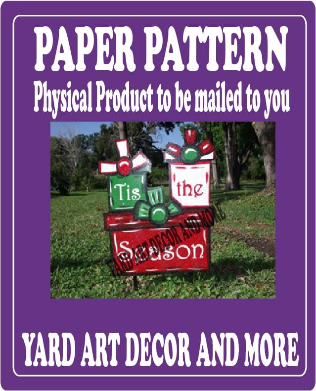 Christmas Traditional Tis the Season Yard Art Paper Pattern