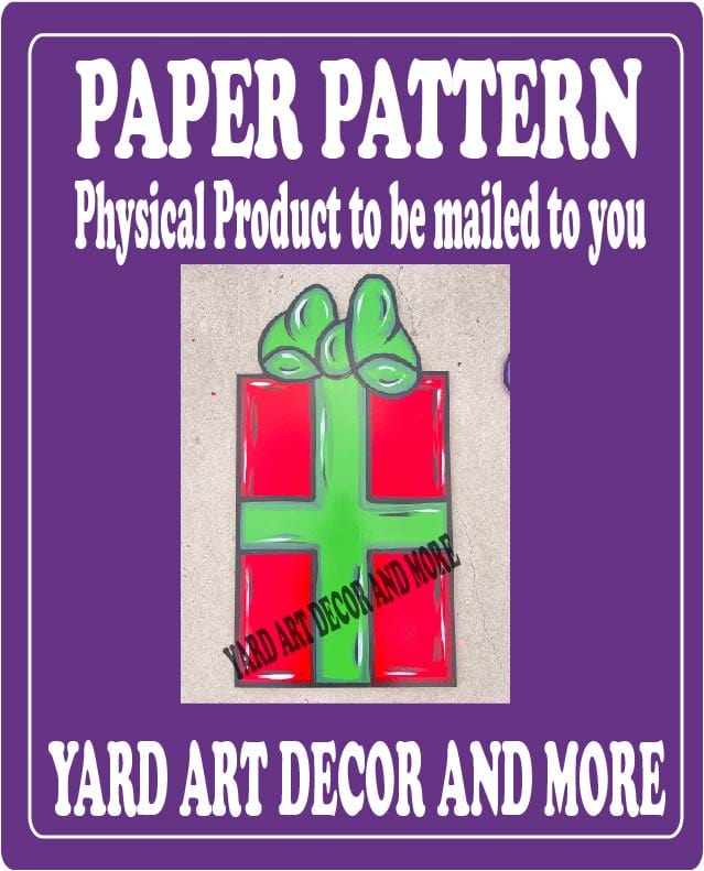 Christmas Traditional Rectangle Christmas Present Yard Art Paper Pattern
