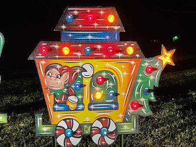 Christmas Santa Train Outdoor Decor