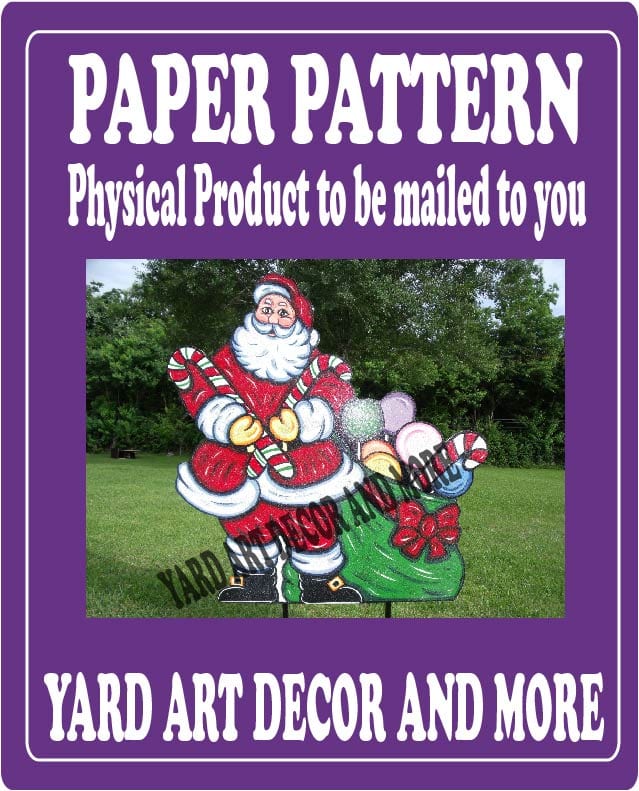 Christmas Santa Candy Canes Yard Art Paper Patterns