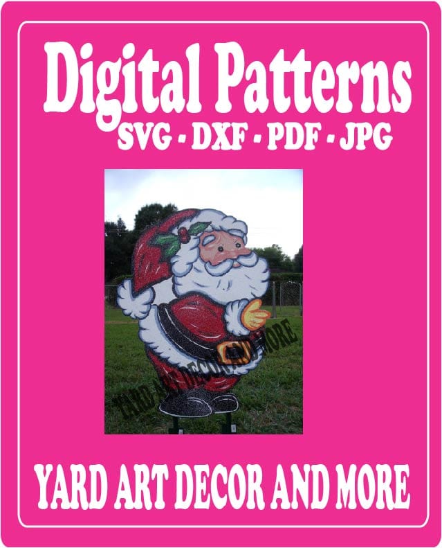 Christmas Santa Bruno Yard Art Digital Template