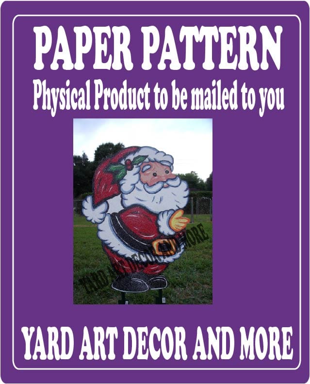 Christmas Santa Bruno Yard Art Paper Pattern