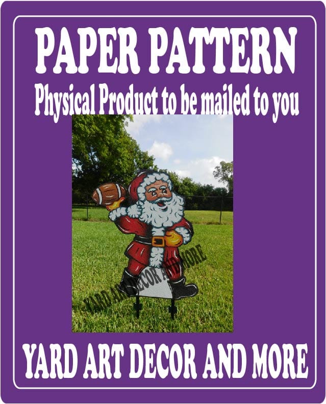 Christmas Santa Football Yard Art Paper Pattern