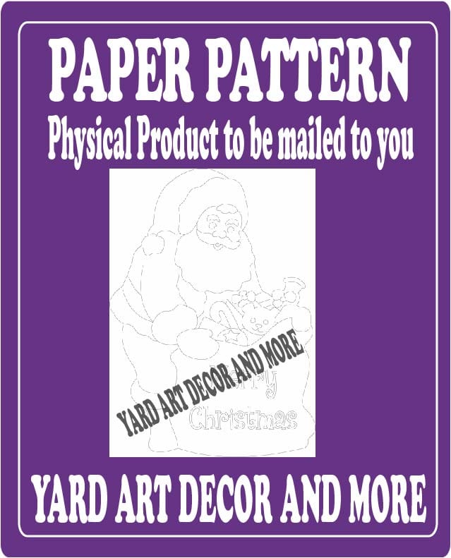 Christmas Santa with Bag Yard Art Paper Pattern