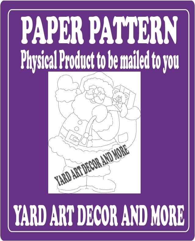 Christmas Santa with Pack Yard Art Paper Pattern