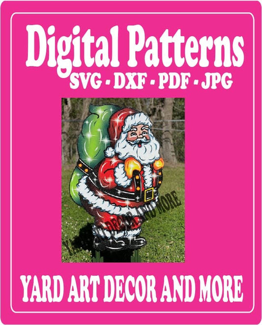 Christmas Santa Straps Yard Art Digital Template