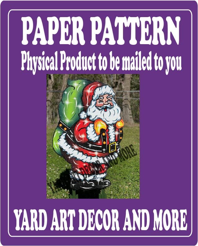 Christmas Santa Straps Yard Art Paper Pattern