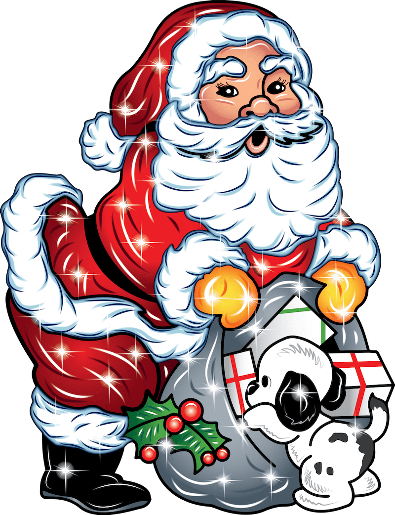 Christmas Santa with Bag Yard Decoration