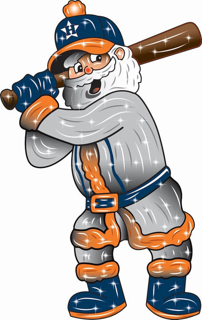 Christmas Astros Baseball Santa yard sign