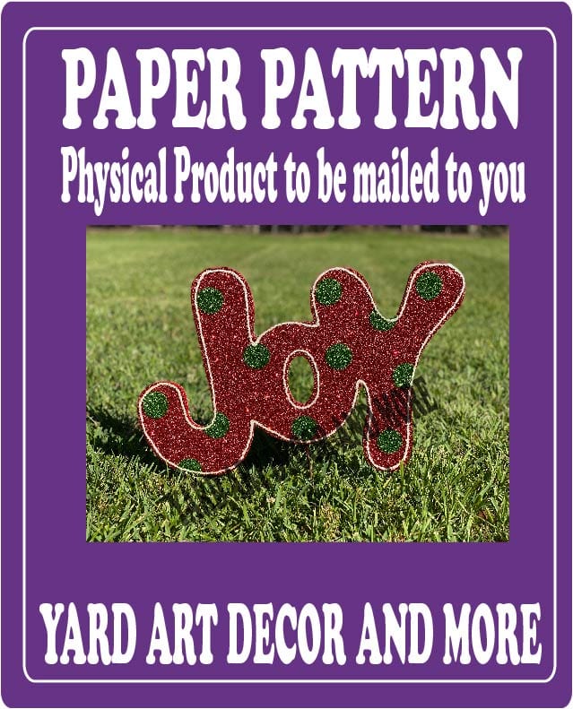Christmas Silhouette Joy Yard Art Paper Pattern