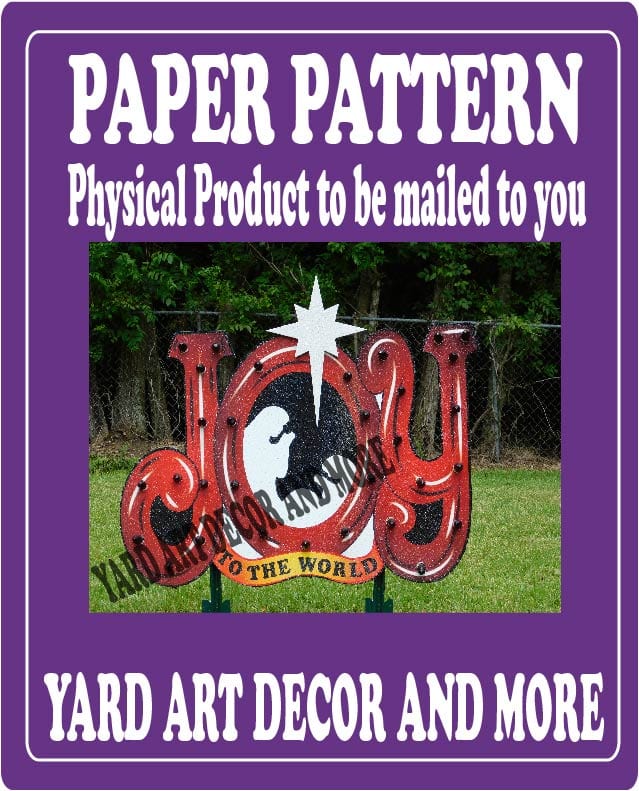 Merry Christmas Yard Art Joy to the World Paper Pattern